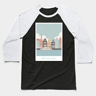 Netherlands Dutch Canal Houses Baseball T-Shirt